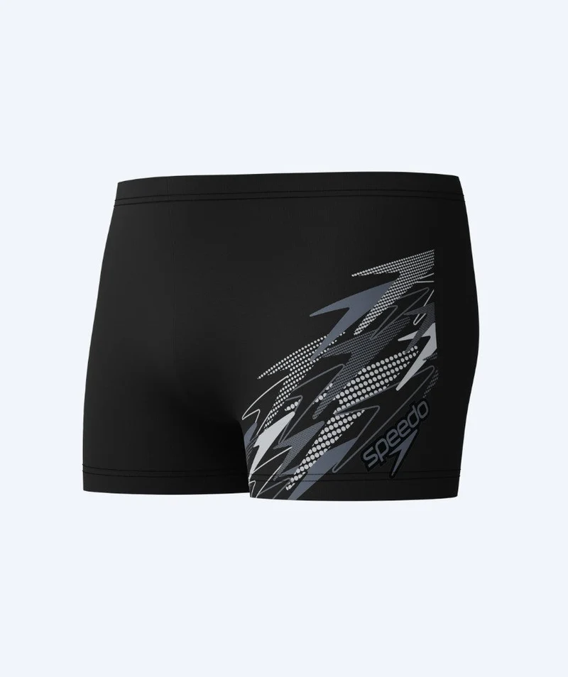 Speedo Aquashorts für Herren - Medley Logo - Schwarz/Hellgrau