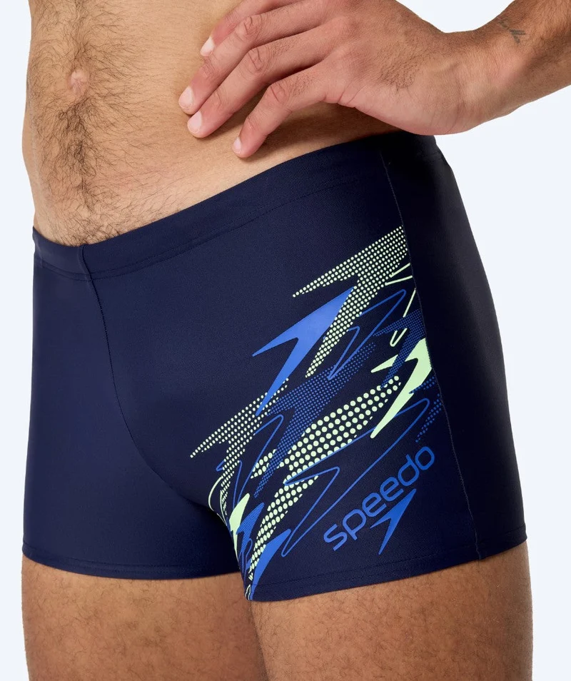 Speedo Aquashorts für Herren - Medley Logo - Dunkelblau/Grün