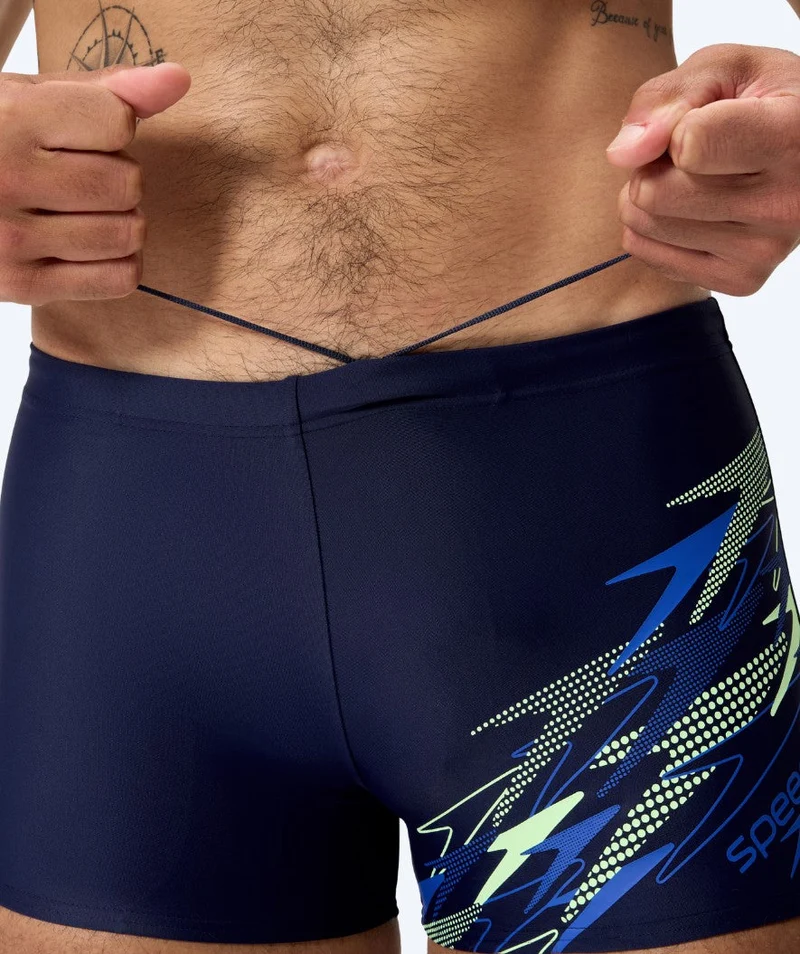 Speedo Aquashorts für Herren - Medley Logo - Dunkelblau/Grün
