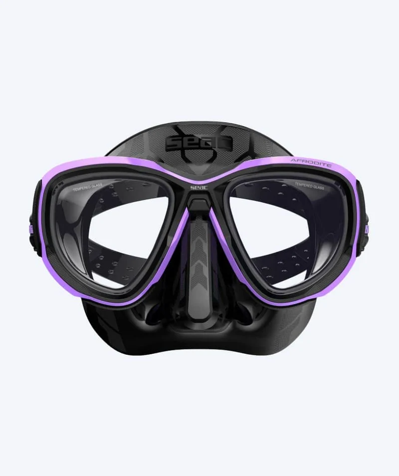 SEAC Tauchmaske für Erwachsene - Afrodite - Schwarz/Rosa