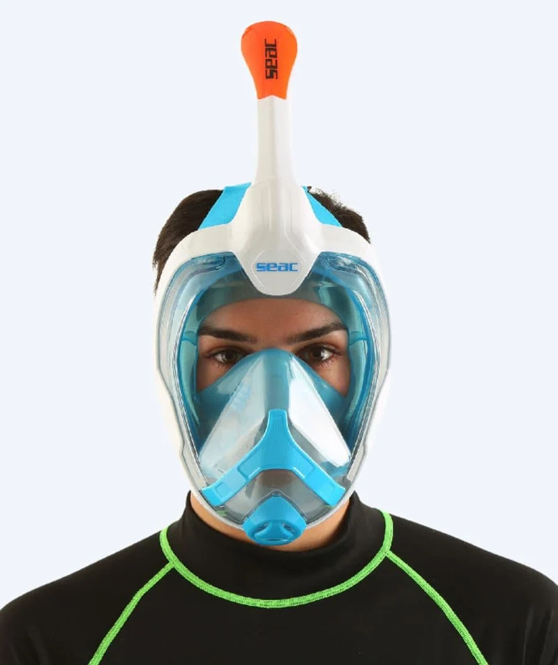 SEAC Vollgesichtstauchmaske für Erwachsene - Magica L/XL - Blau/Weiß