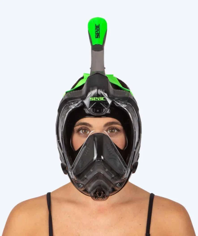 SEAC Vollgesichtstauchmaske für Erwachsene - Libera S/M - Grün/Schwarz