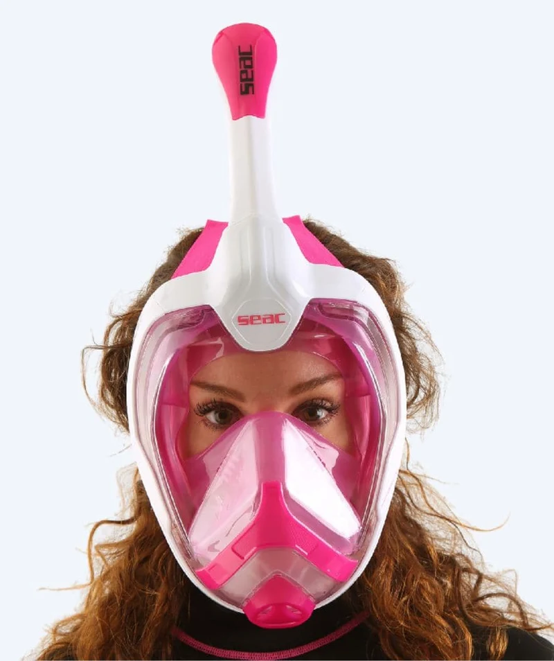SEAC Vollgesichtstauchmaske für Erwachsene - Magica S/M - Rosa/Weiß