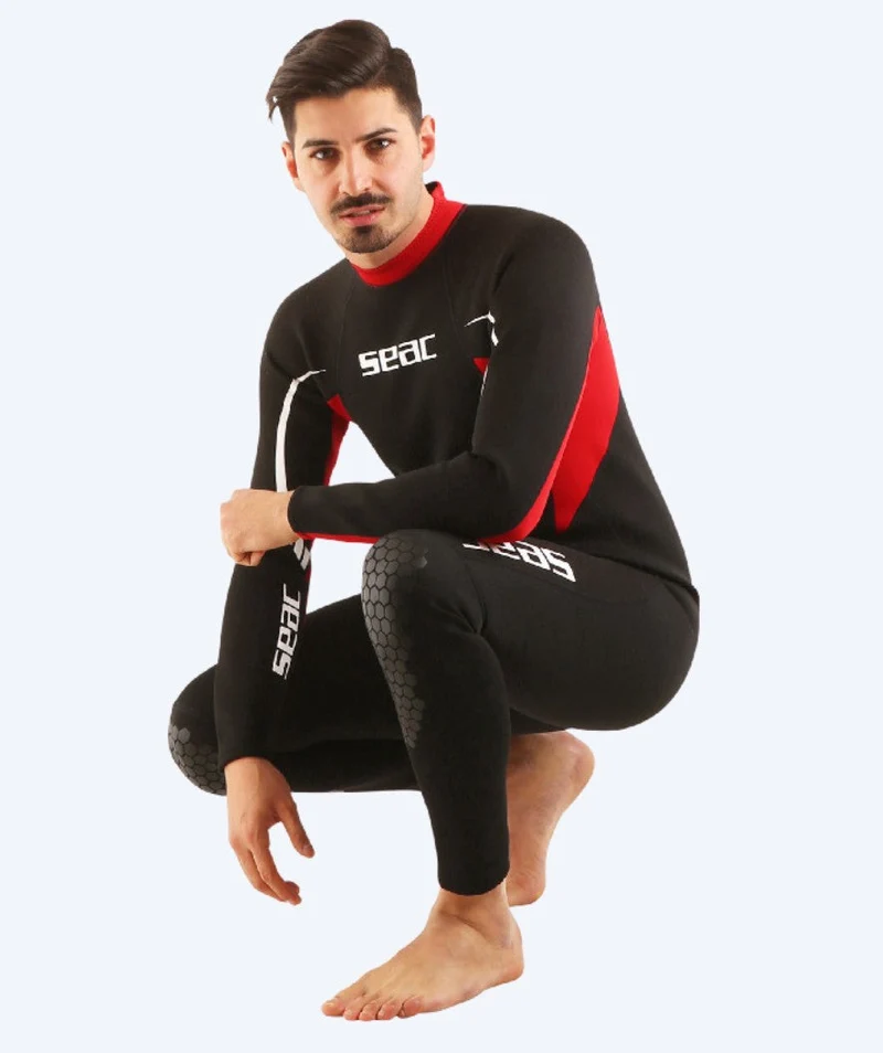 SEAC Neoprenanzug für Herren - Relax Long (2,2mm) - Schwarz/Rot