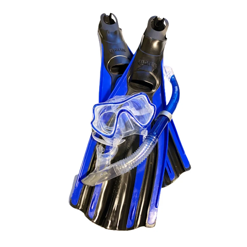 Set Mares Superchannel + Pure Vision blau und Schnorchel blau