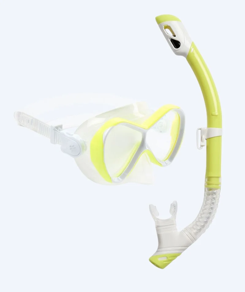 Watery Combo Schnorchelset für Kinder - Triton Full-dry - Gelb