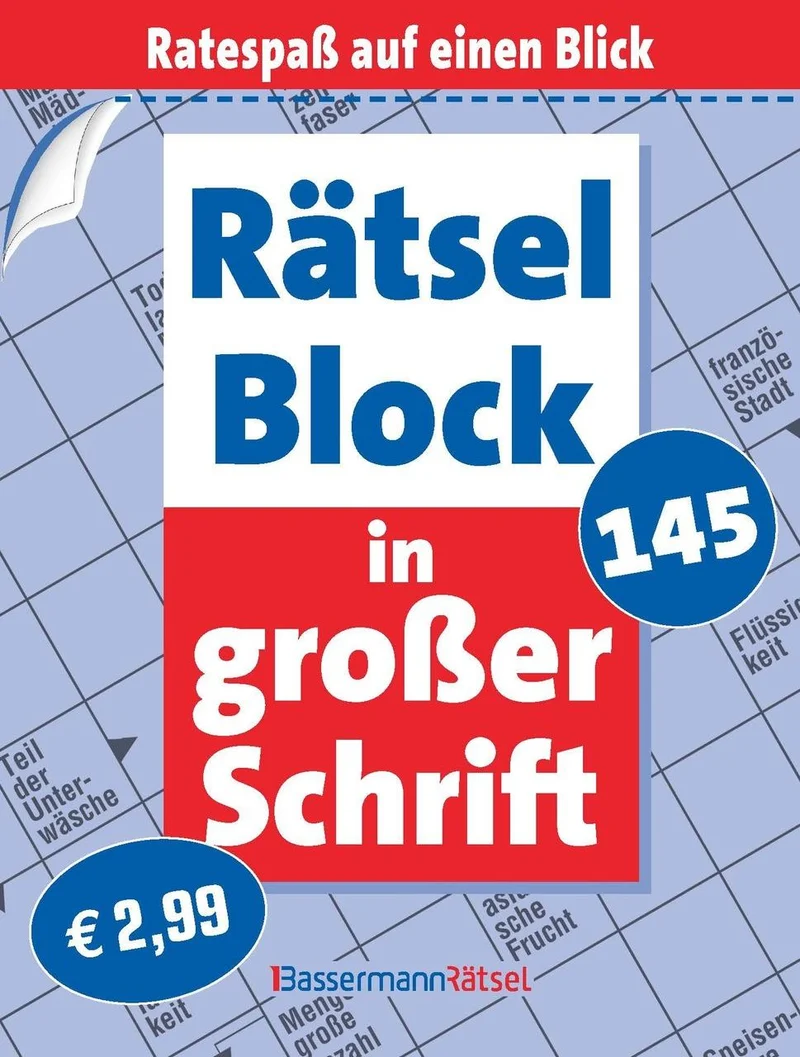 Rätselblock in großer Schrift 145 (5 Exemplare à 2,99 EUR)