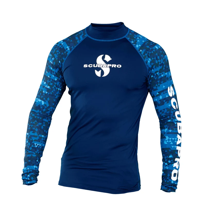 AEGEAN Rashguard blau Langarm - SCUBAPRO