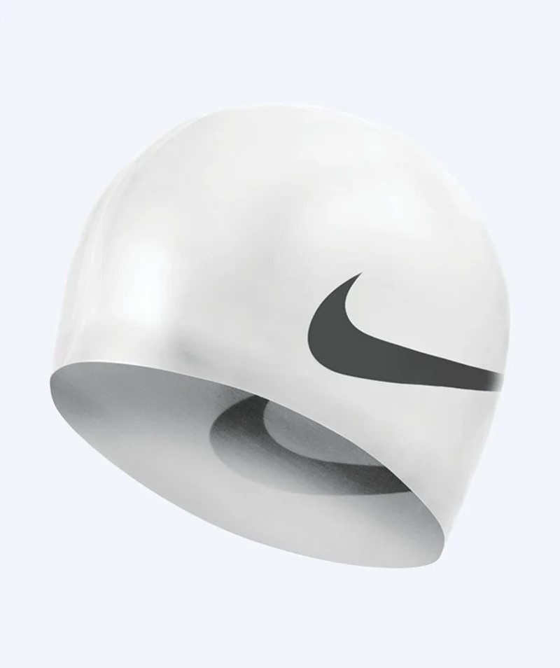 Nike Badekappe - Big Swoosh - Weiß/Schwarz