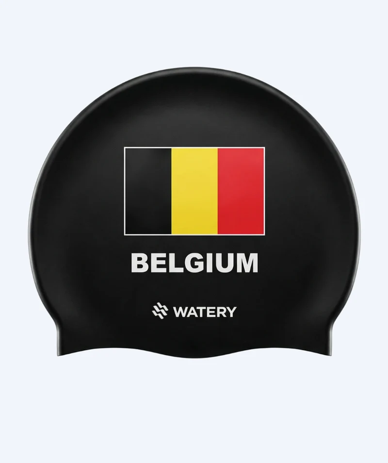 Watery Badekappe - Belgium - Schwarz