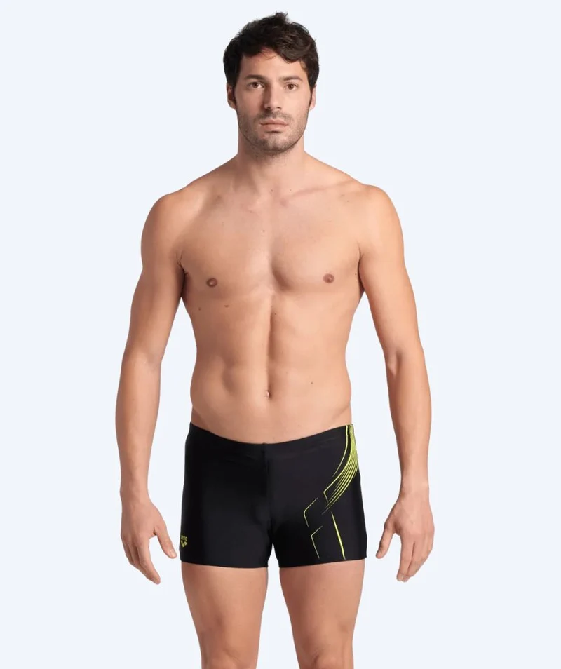 Arena Trunks für Herren - Dive - Schwarz/Gelb