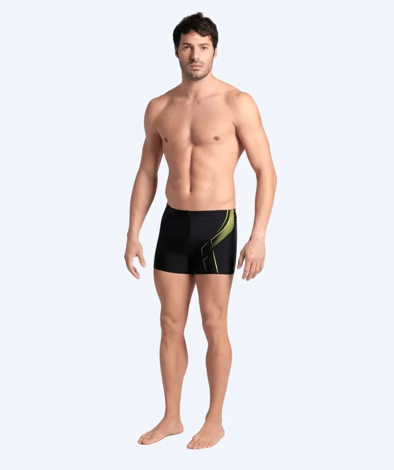 Arena Trunks für Herren - Dive - Schwarz/Gelb