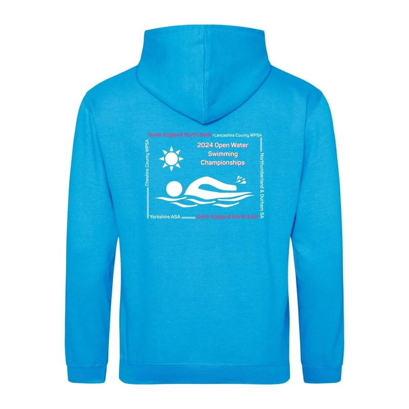Swim England North West / North East Open Water Regional Championships 2024 Hoodie - Hawaiian Blue