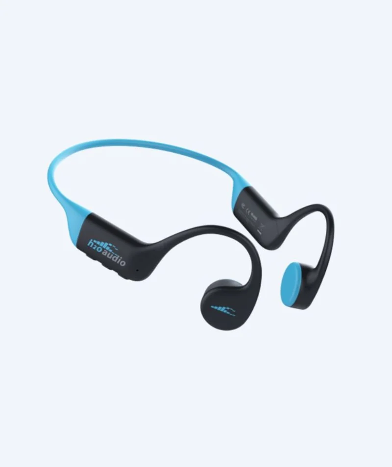 H2OAudio wasserdichte Kopfhörer - Tri 2 Multi-Sport mit BT und MP3 - Blau/Schwarz