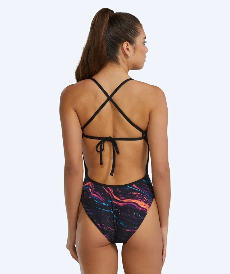 TYR Badeanzug für Damen - Durafast Elite Crosscutfit - Schwarz/Mehrfarbig