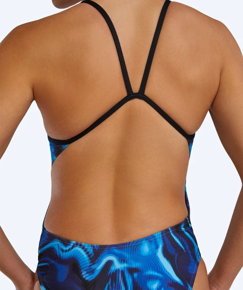 TYR Badeanzug für Damen - Waveform Cutoutfit - Blau/Schwarz