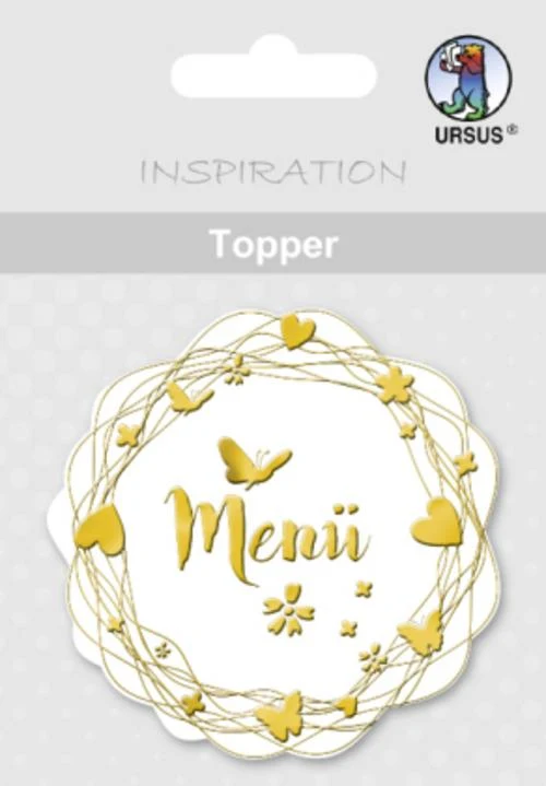 URSUS 8 Topper \"Menü\", weiß/gold
