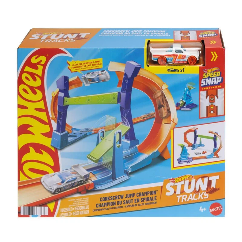 Hot Wheels Stunt Tracks - Corkscrew Jump Champion