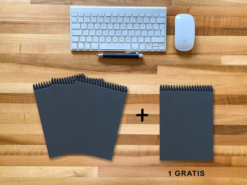 A 5 Notizblock - Set, 3+1 gratis, Luxury 80 Seiten BLAU NEW LAPISLAZULI GLITTER-OPTIK, liniert