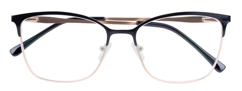 Lesebrille MIA, schwarz-gold, +1.50 dpt mit Etui