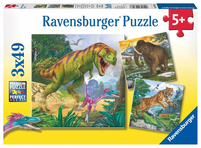 Kinderpuzzle 3x49 Teile - Herrscher der Urzeit