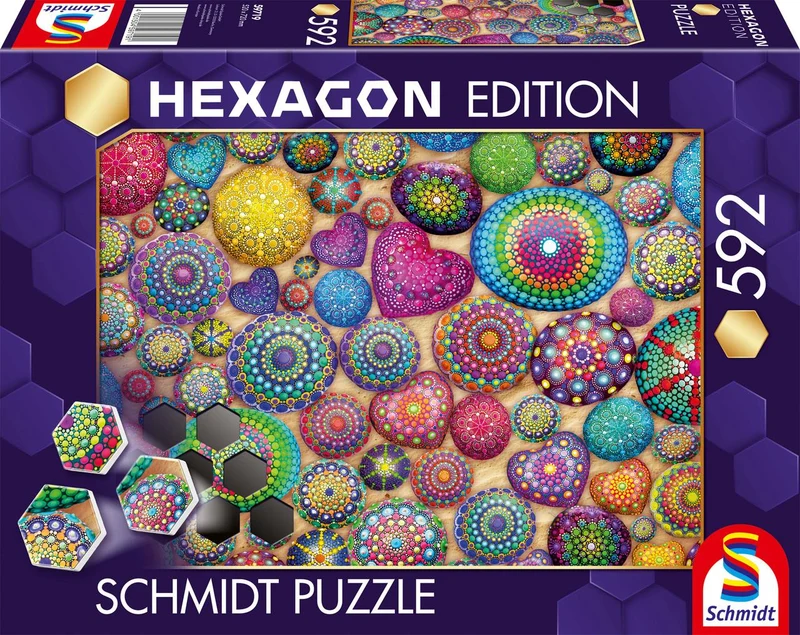 Hexagon - Mandala-Steine