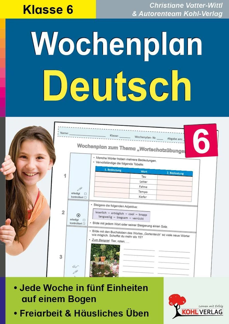 Wochenplan Deutsch 6