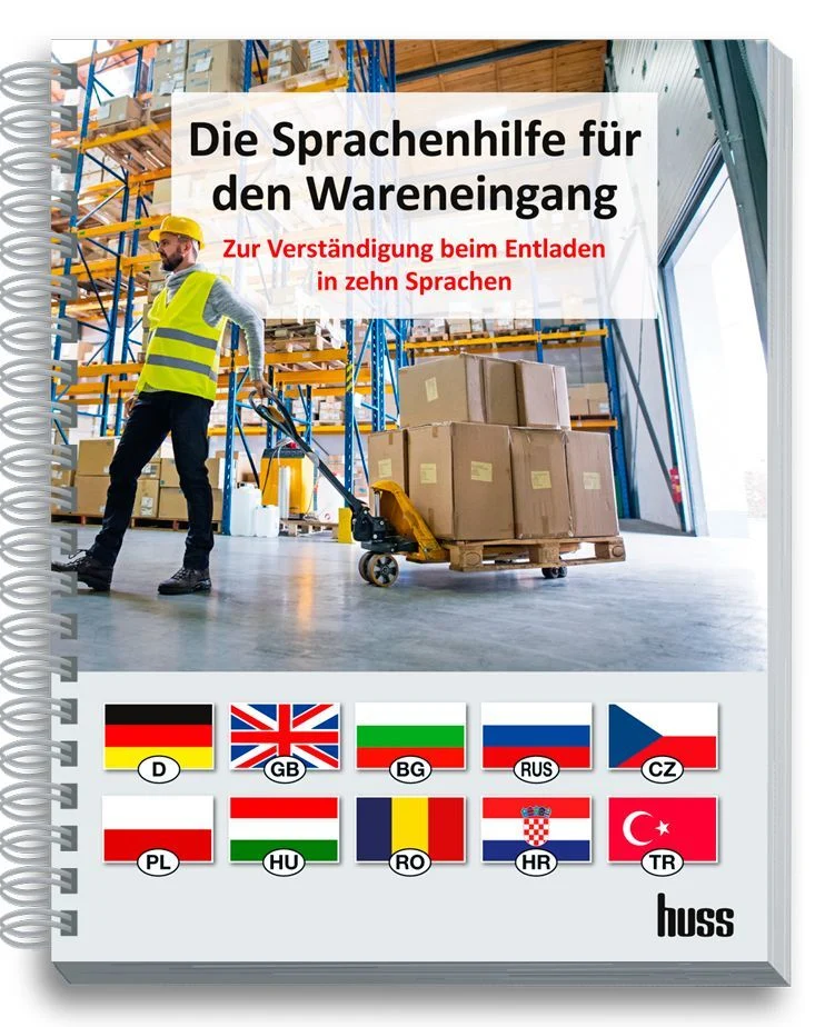 Die Sprachenhilfe für den Wareneingang